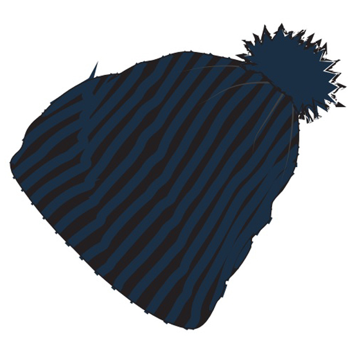 Шапка вязаная NORDSKI Wool (черный/синий)