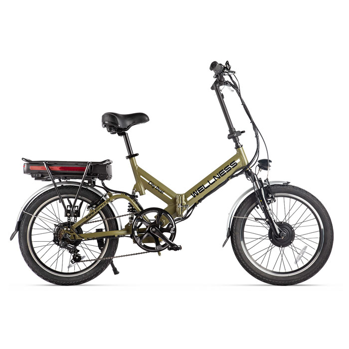 Электровелосипед WELLNESS CITY DUAL 2x350 Wh (хаки) (2019)
