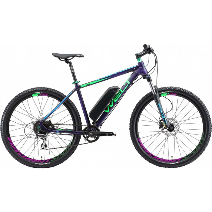 Электровелосипед WELT Rockfall 1.0 E-Drive (фиолетовый/зеленый/синий) (2018)
