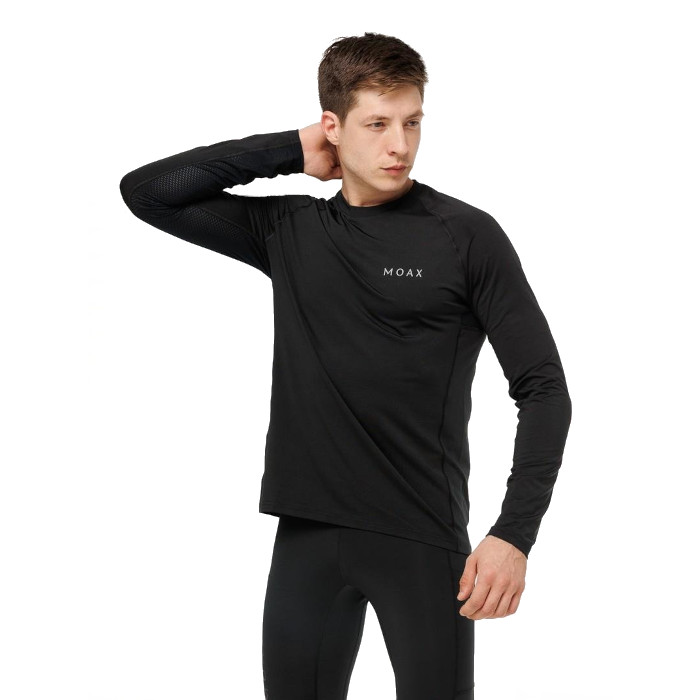 Лонгслив для бега MOAX Run Lite (черный)