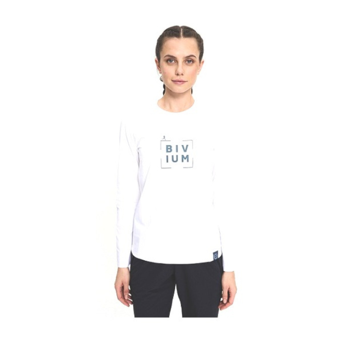 Лонгслив для бега женский BIVIUM Ligare 2.0 (белый)