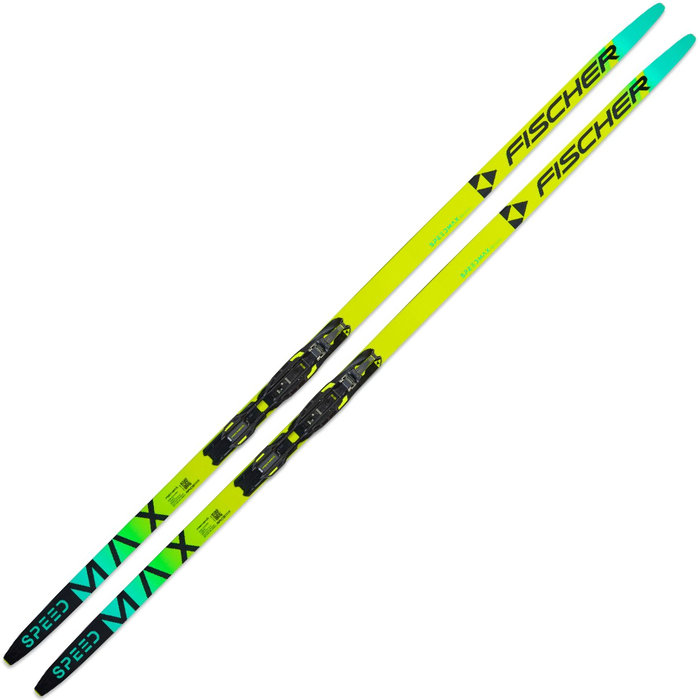Лыжи беговые FISCHER SPEEDMAX 100 Classic Jr (желтый/зеленый)