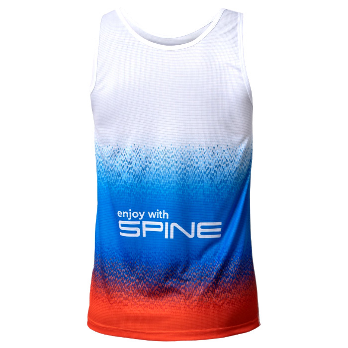 Майка для бега SPINE Running (белый/синий/оранжевый)