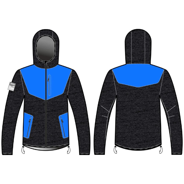 Куртка разминочная KV+ FOCA Jersey with hood man (темно-серый/синий)