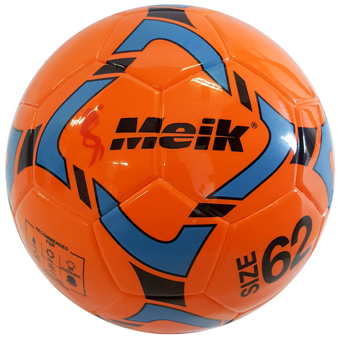 Мяч футбольный MEIK футзальный (№4, 4-слоя, TPU+PVC 3.2, 410-450 гр., термосшивка) (оранжевый)