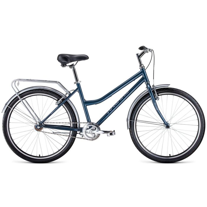 Велосипед FORWARD Barcelona 26 1.0 (т.синий/серый) (2020)