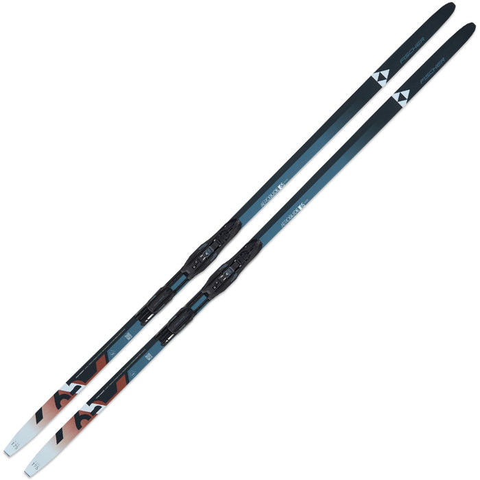 Лыжный комплект FISCHER Aeroguide Skate 65 (с креплениями) (черный/синий)