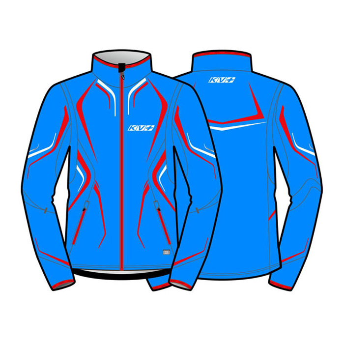 Куртка разминочная KV+ Exclusive Jacket Woman (синий/красный)