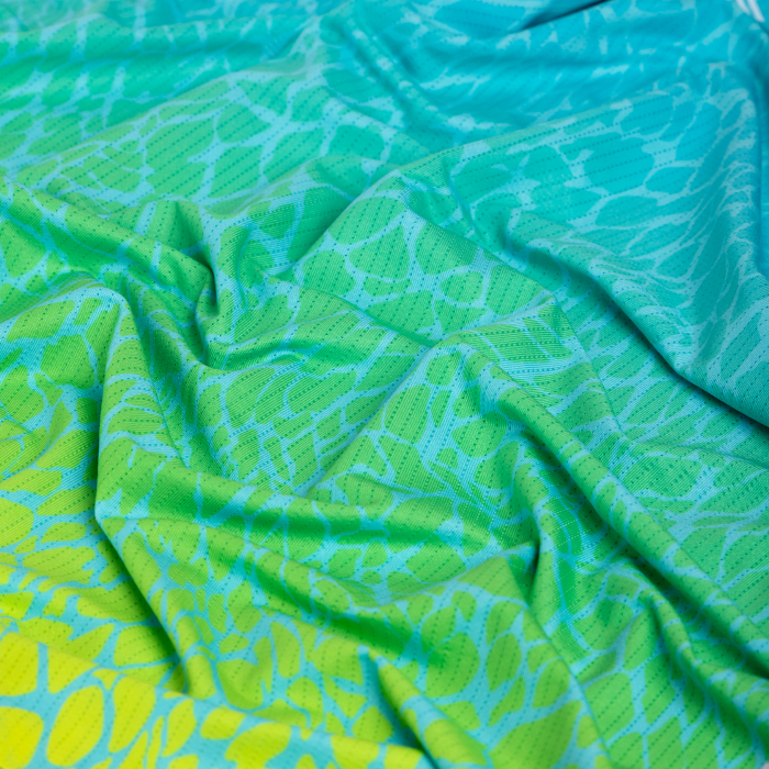 Майка для бега мужская SPINE Running (зеленый/голубой)