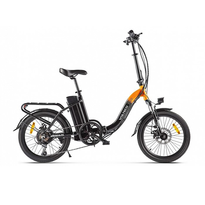 Электровелосипед VOLTECO FLEX UP! 500 Wh (черно/оранжевый) (2020)