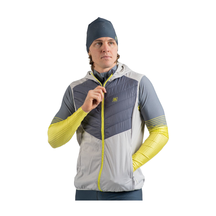 Жилет разминочный NONAME Hybrid Vest (серый/желтый)