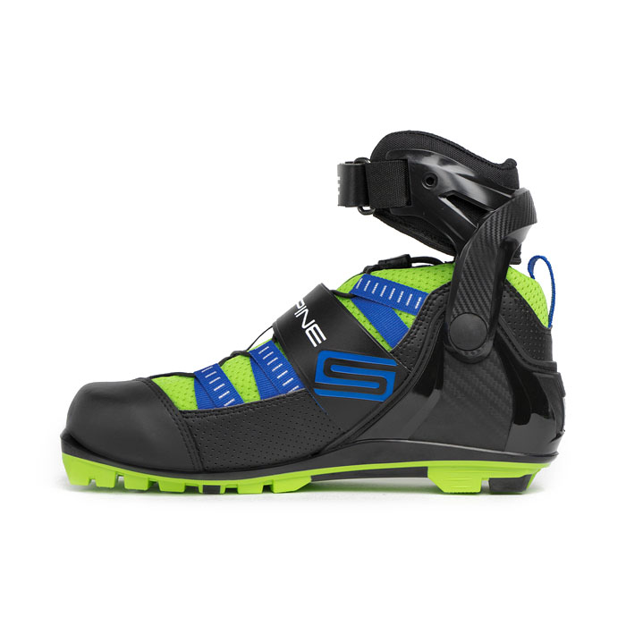 Лыжероллерные ботинки SPINE NNN Skiroll Skate Pro (18) (синий/черный/салатовый)