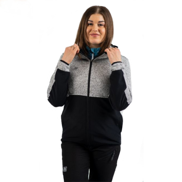 Кофта женская NONAME Fleece Jacket UX (серый/черный)