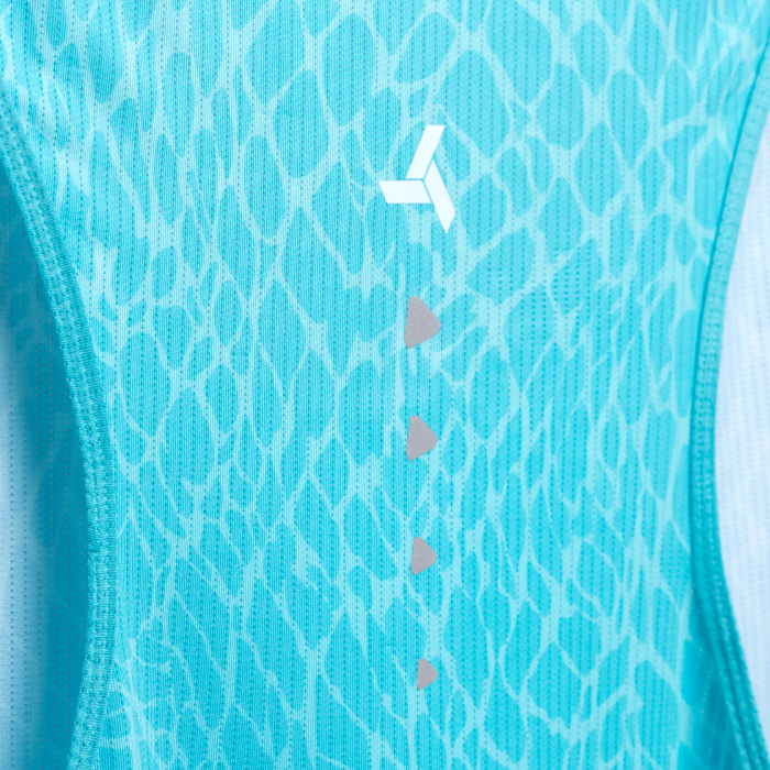 Майка для бега мужская SPINE Running (зеленый/голубой)