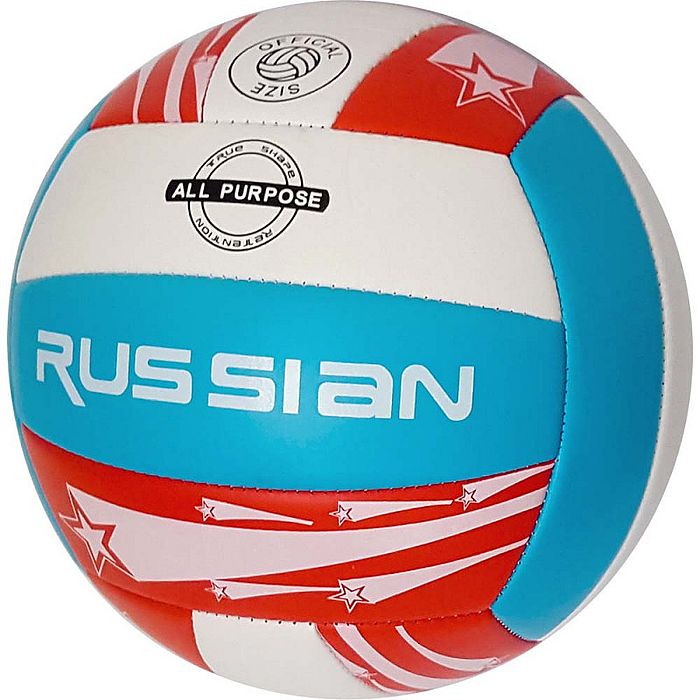 Мяч волейбольный SPORTEX (PU 2.5, 270 гр, маш. сш.) (голубой/красный)