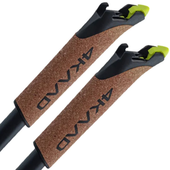 Ручки 4KAAD для лыжных палок, пробковые CLICK_IT (черный/желтый)