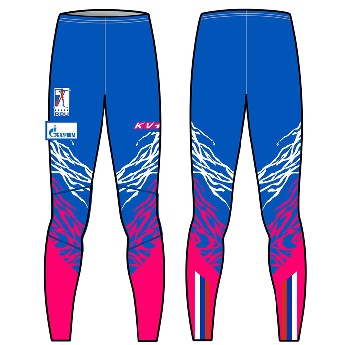 Брюки разминочные женские KV+ Pants Suit Cross Country (синий/розовый)