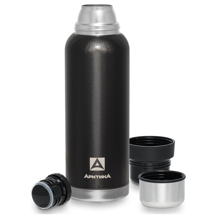 Термос Арктика с узким горлом 1,2 л (черный)