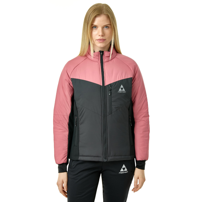 Куртка разминочная женская FISCHER IDRE (черный/бордовый)