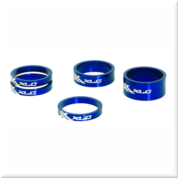 Рулевые XLC A-Head Spacer-Set AS-A02 3 x 5, 1 x 10, 1 x 15, 1 1/8" blue
