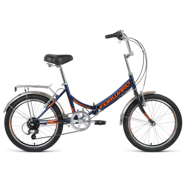 Велосипед FORWARD Arsenal 20 2.0 (т.синий/оранжевый) (2020)