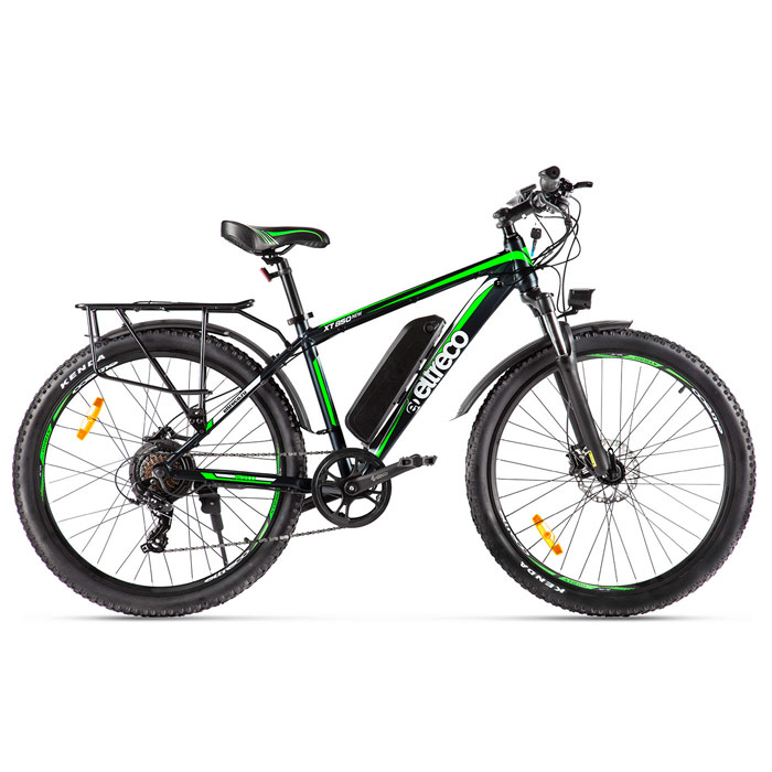 Электровелосипед ELTRECO XT 850 new 500 Wh (черный/зеленый) (2020)