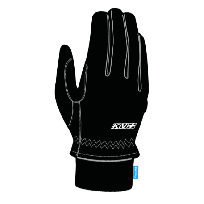 Перчатки лыжные KV+ XC Exclusive, pro-wind-tech (черный/белый)