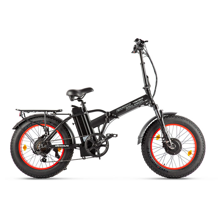 Электровелосипед VOLTECO BAD DUAL NEW 2x500 Wh (черный/красный) (2020)