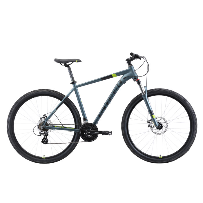Велосипед STARK Router 29.3 D (серый/чёрный/зеленый) (2019)